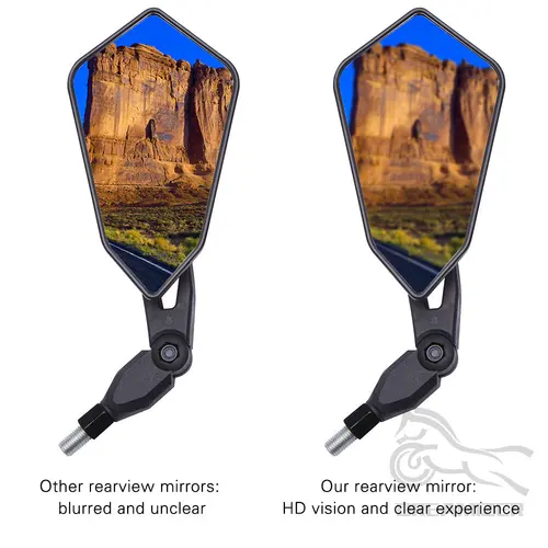 Imagen 2 del producto Espejo retrovisor de motocicleta para Spiegel Paar Honda Yamaha Kawasaki Maverick Booster M10 Enduro Suzuki