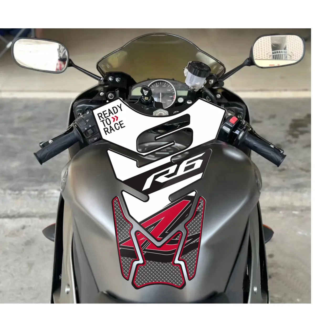 3D Motorcycle Fuel Tank Cap Pad Protector Stickers Decals For YAMAHA R6 R6S YZF-R6