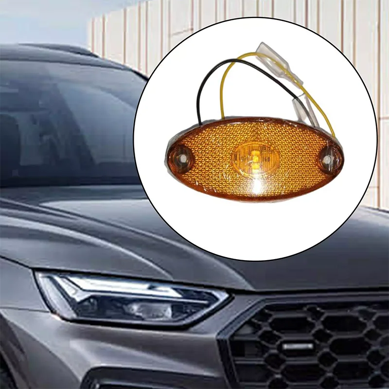 

1Pcs/2Pcs/4Pcs 12V Orange LED Side Marker Light LED Side Indicator Lamp With Snap-Fit Wiring Terminals For Most 12V Vehicles