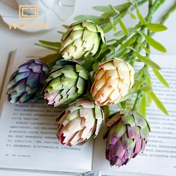 1PC,Fake Flower Decoration Ornaments Single Branch Thistle Fruit King Flower Plastic Flower Home Wedding Indoor Plant