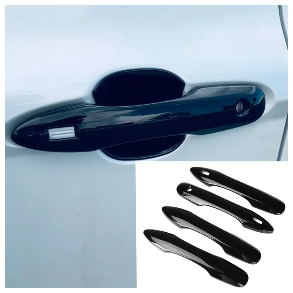 For Toyota Corolla E210 Touring GR Sport Hybrid 2020-2022 Door Handle Cover Glossy Carbon Fiber Black Trims Auto Car Accessories