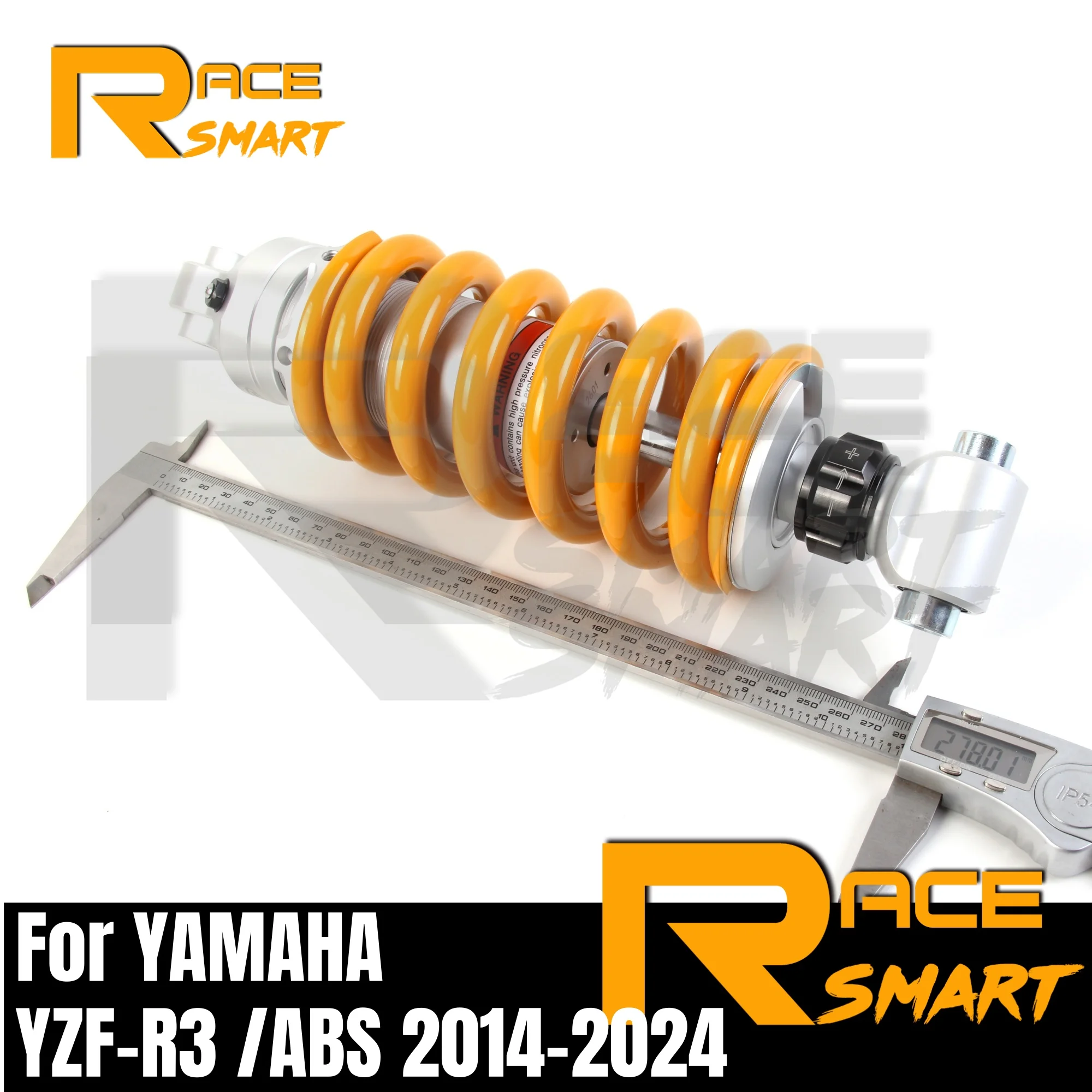 

For YAMAHA YZF R3 / ABS / R25 / MT03 2014-2024 278mm / 11'' Adjustable Rear Suspension Shock Absorber Damper YZF-R3 YZFR3 2015