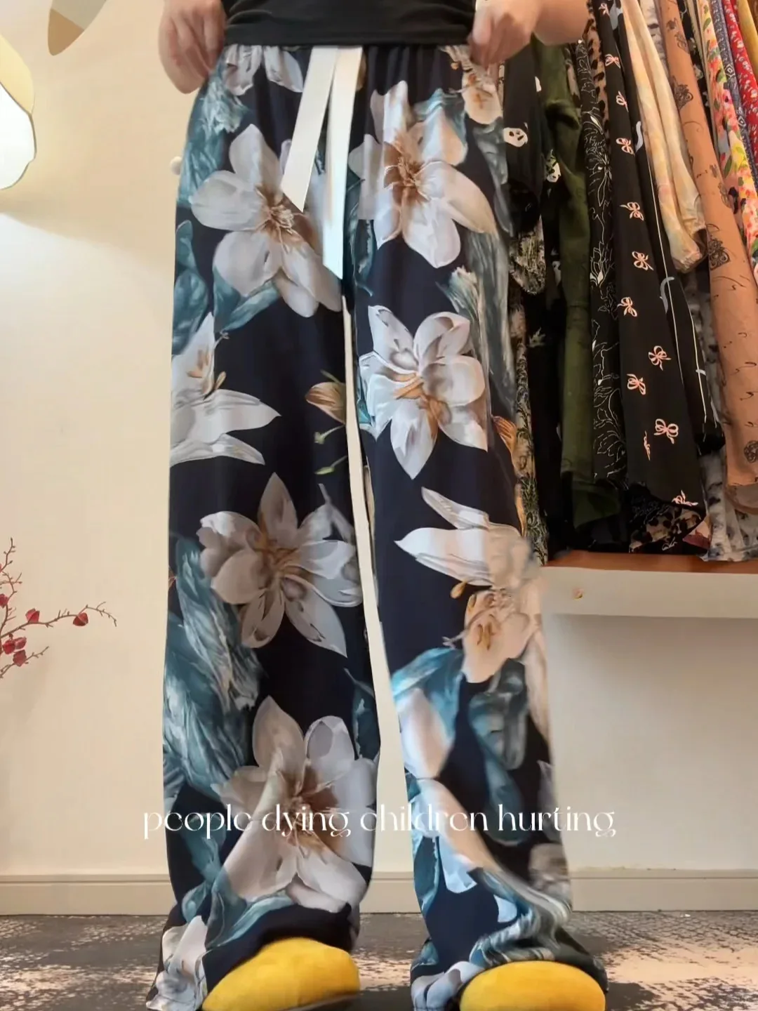 ワイドレッグパンツ ヨガ レディース 春 フリル シフォン ヒップスター 軽量 プリーツ レジャー 通気性 シックな美学 パンツ シンプル