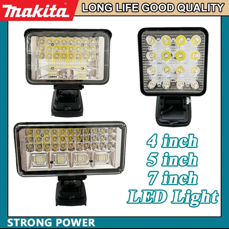 

Makita 4/5/7Inch Led Light Portable Spotlights Cordless Outdoor Work Fishing Handheld Emergency Tool Light Fit 18V Battery