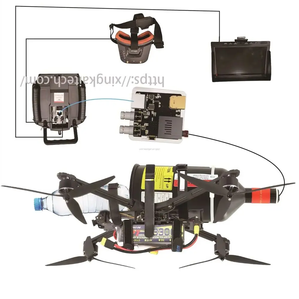 Professional Drone 10km Fiber Optic for FPV Video Transmission Module Video Cable Transmission Ground Station Receiver Repeater