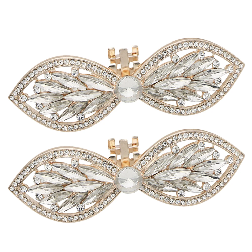 

Removable Rhinestones Shoe Clip Elegant Zinc Alloy High Heel Clips Brooch Buckles Bridal Party Accessories Gifts