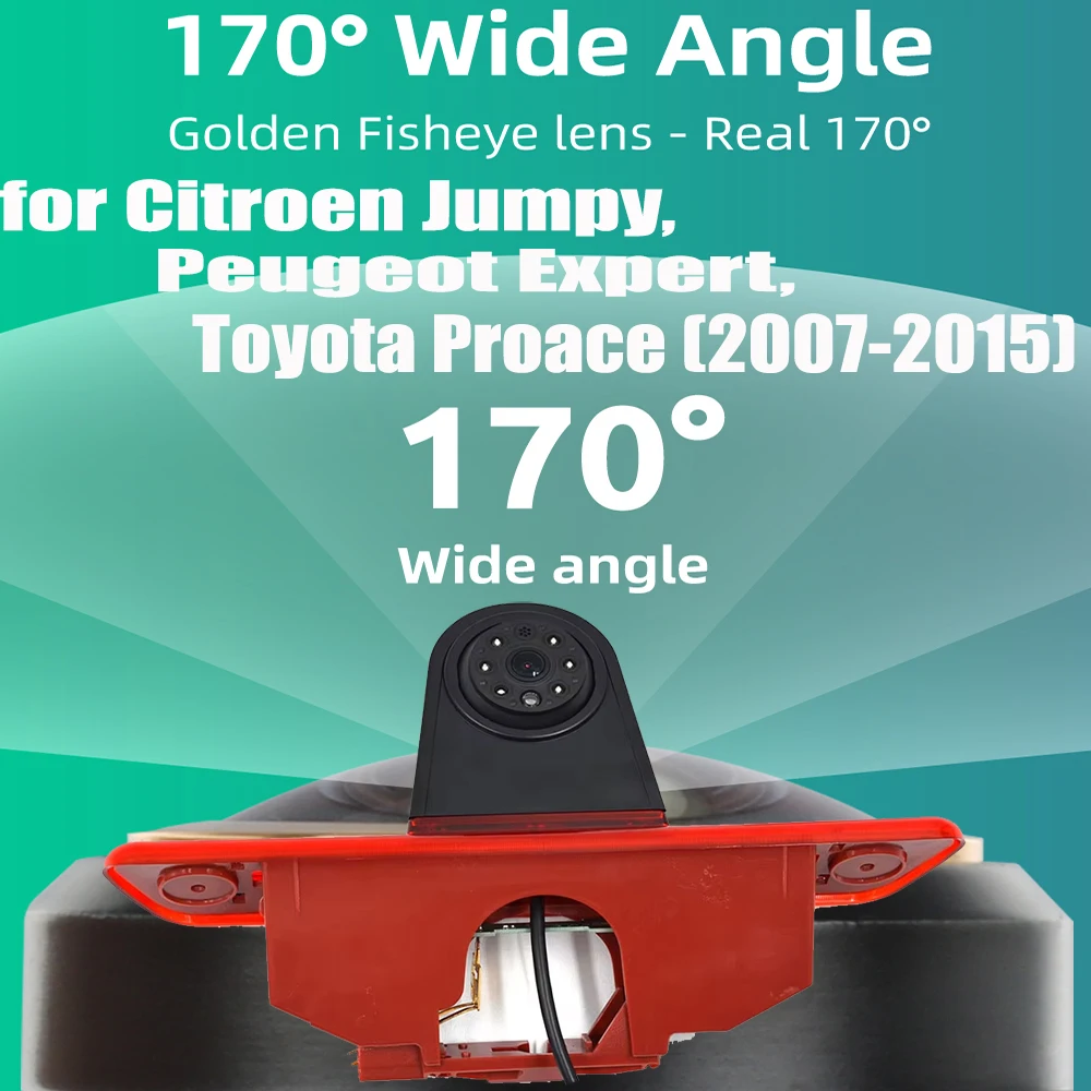 

HD Car Rear View Camera with Brake Light Function | Parking Reverse Backup Camera for Citroen Jumpy, Peugeot Expert