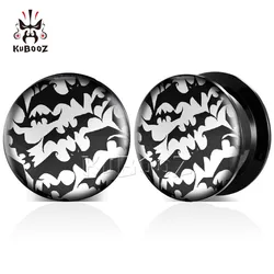 KUBOOZ Acrylic Bat Ear Plugs Gauges Piercing Jewelry Stretchers Expanders 2PCS