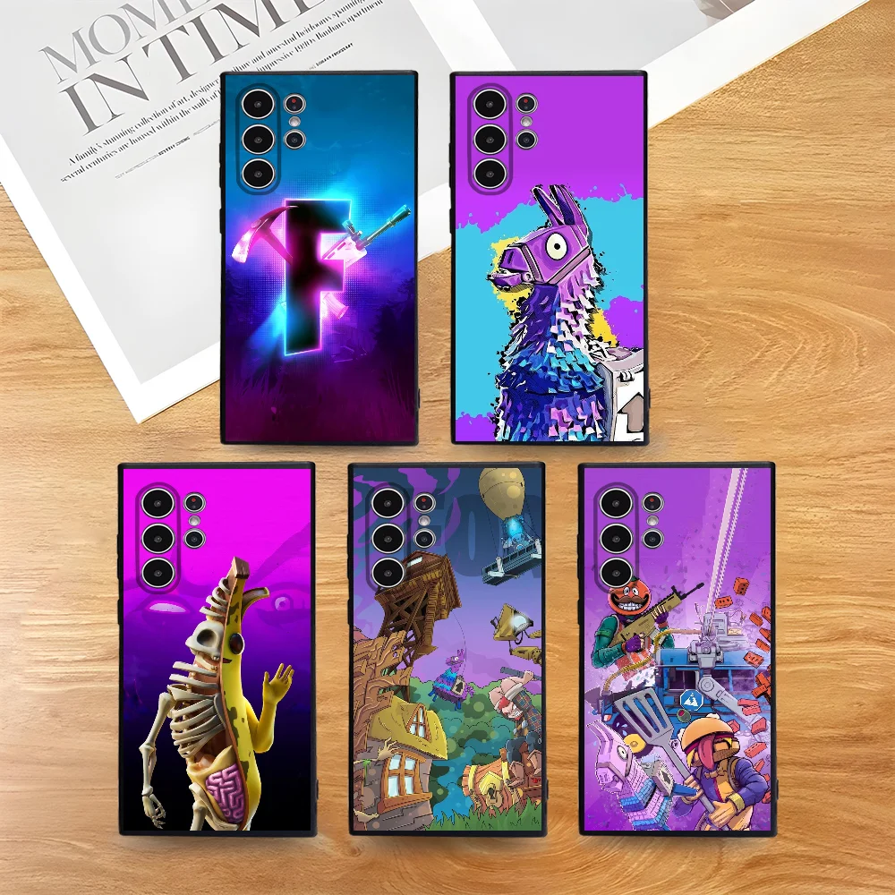 

Hot Game R-Royale F_FORTNITES For Samsung Galaxy S25 S24 S22 S23 Ultra S21 S20 Plus 5G Frosted Non-Slip Full Cover Soft Case