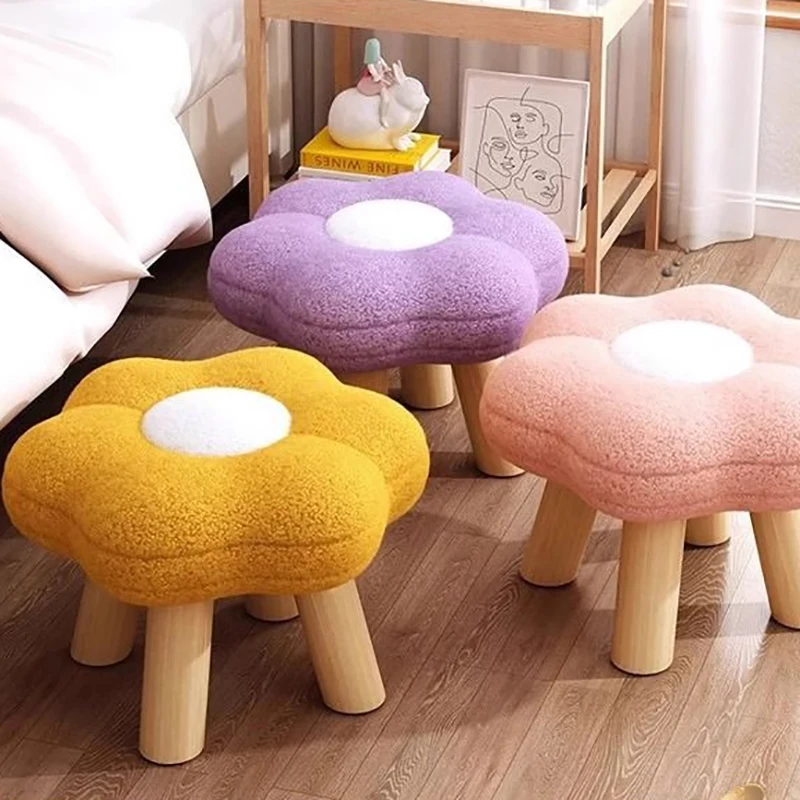 Indoor Design Foot Stool Legs Small Minimalist Wooden Nordic Living Room Shoe Bench Unique Meuble De Chambre Designer Furniture