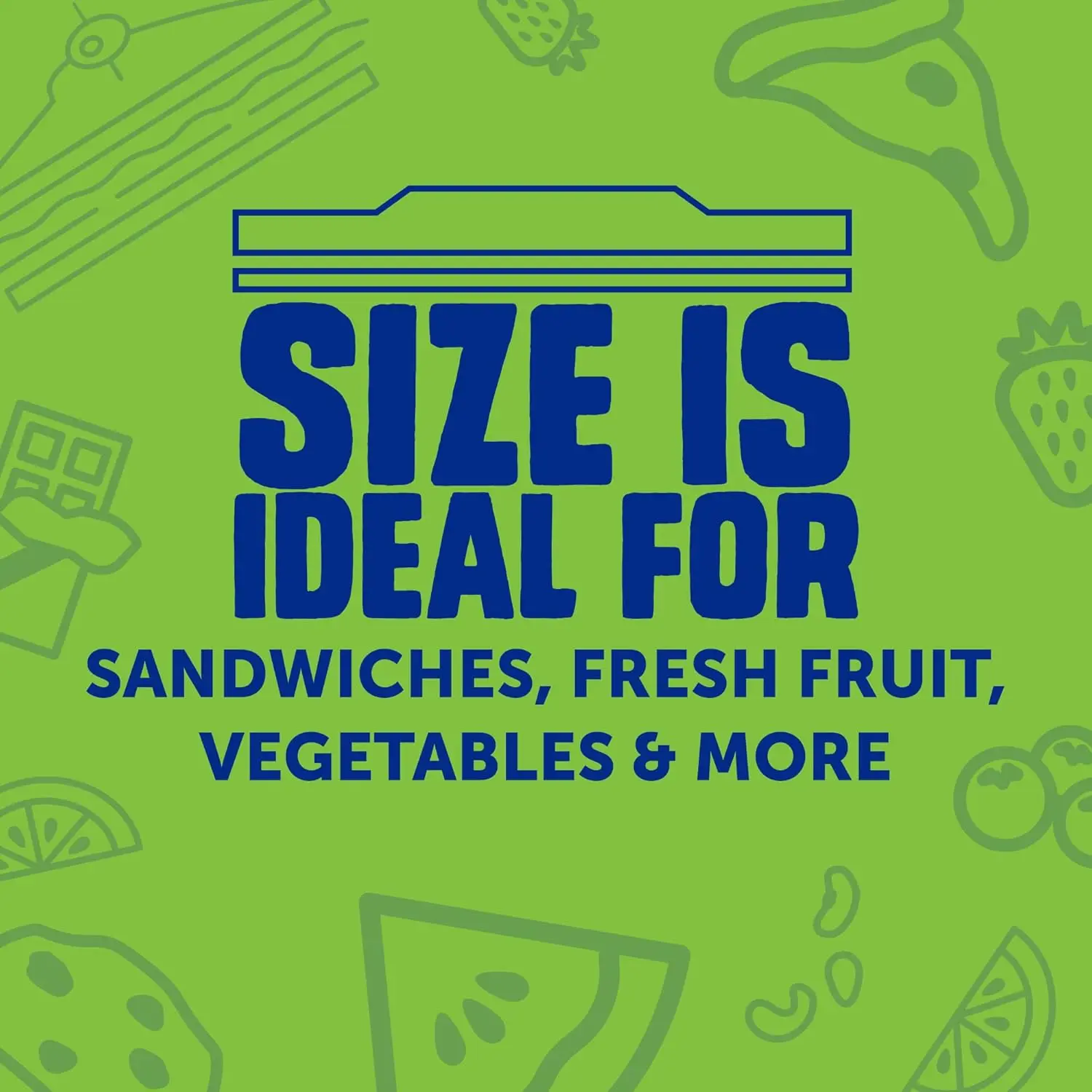 أكياس ساندويتش للوجبات الخفيفة، 105 قيراط - تخزين بلاستيكي مانع للتسرب لنضارة أثناء التنقل