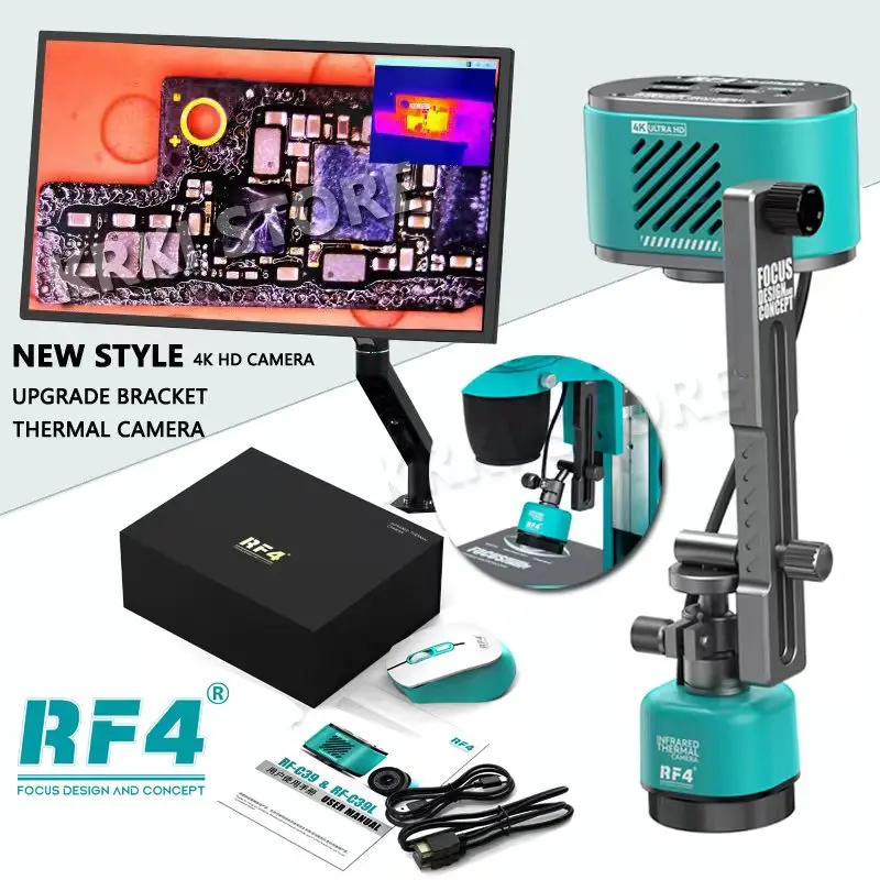 RF4 RF-C39L 4k Camera Dual-Spectral Thermal Imager With Fixed Trestle For Microscope Motherboard PCB Repair Analyzing Tools