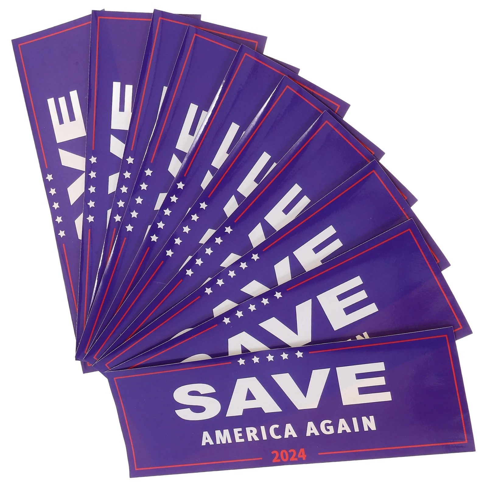 10pcs 10 Sheets Election Voting Stickers United States Political Bumper Rectangular Adhesive Paper Vote Labels Circle Decal Gift