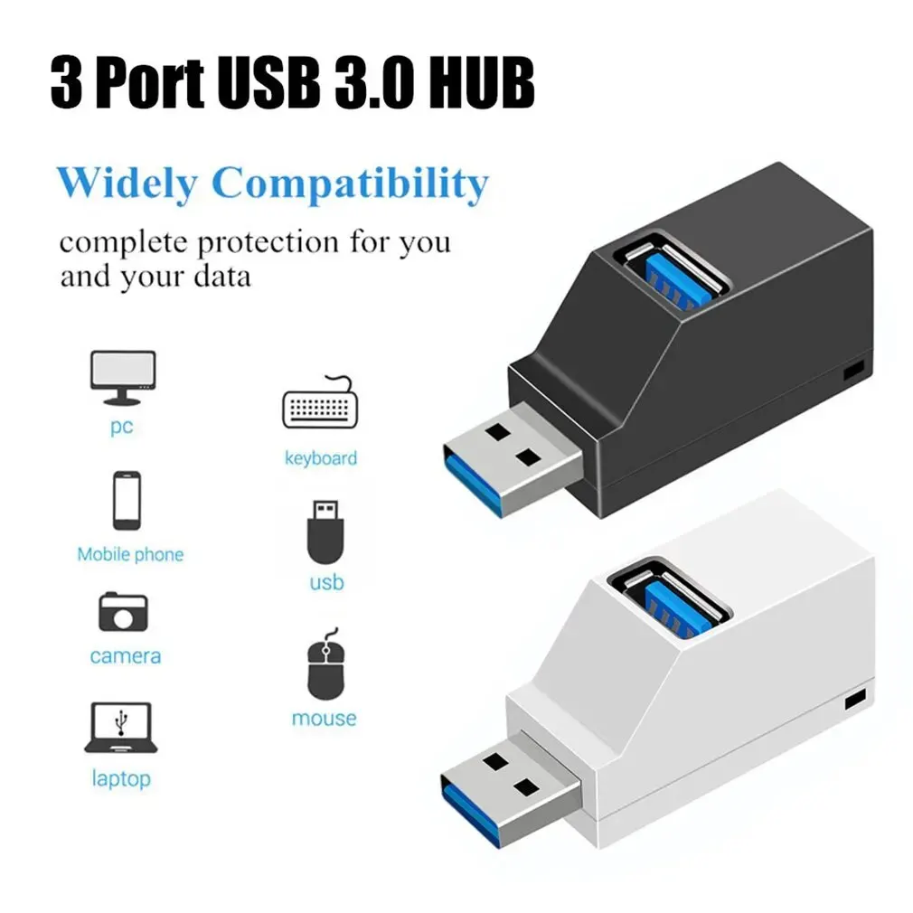 

USB 3.0 HUB Adapter USB 2.0 HUB Extender 3 Ports USB Hub High Speed Data Transfer USB Splitter Docking Station for PC Laptop