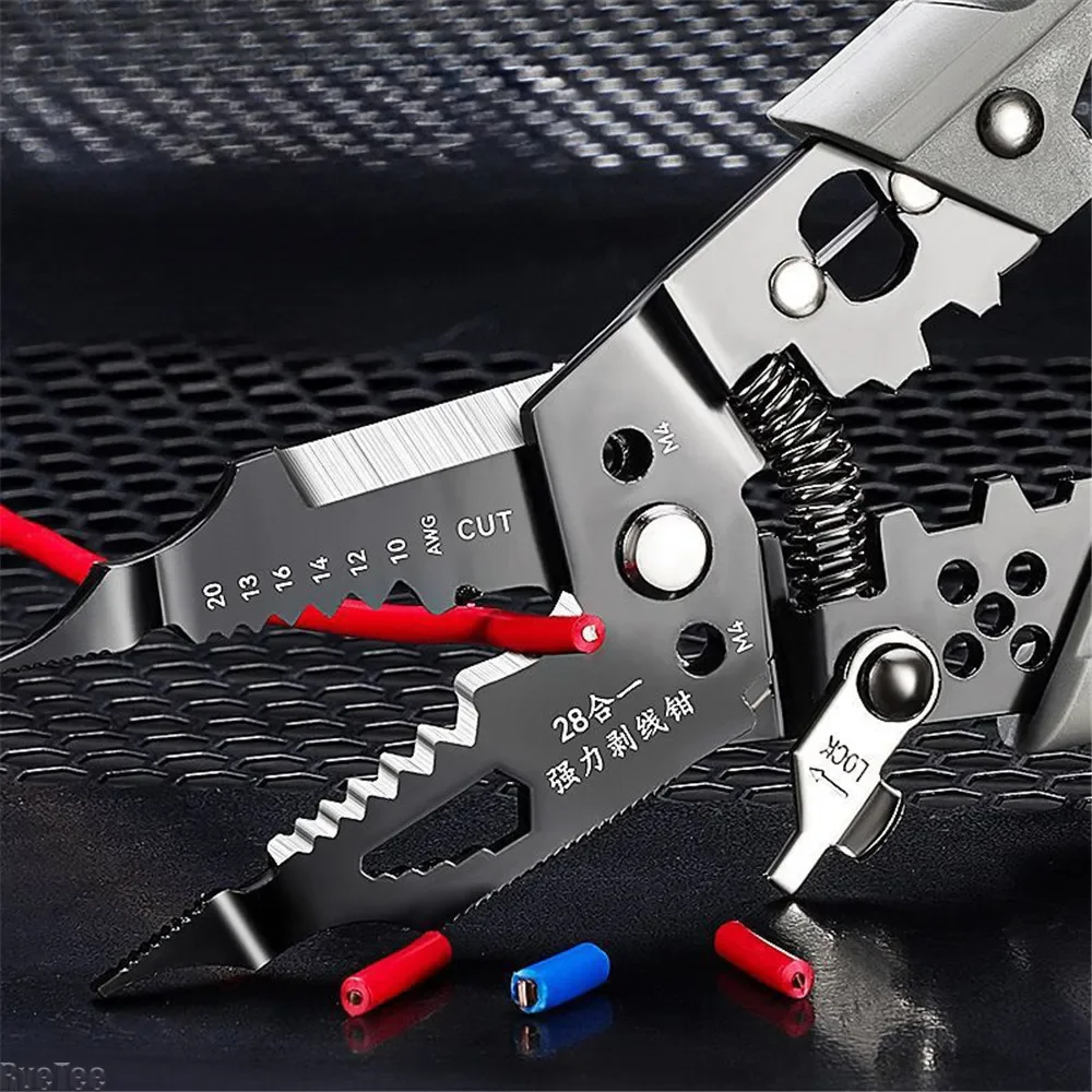 Electrician Pliers Needle Nose Pliers for Clamping Screwing Multifunctional Wire Stripping Cable Cutting Wire Splitting