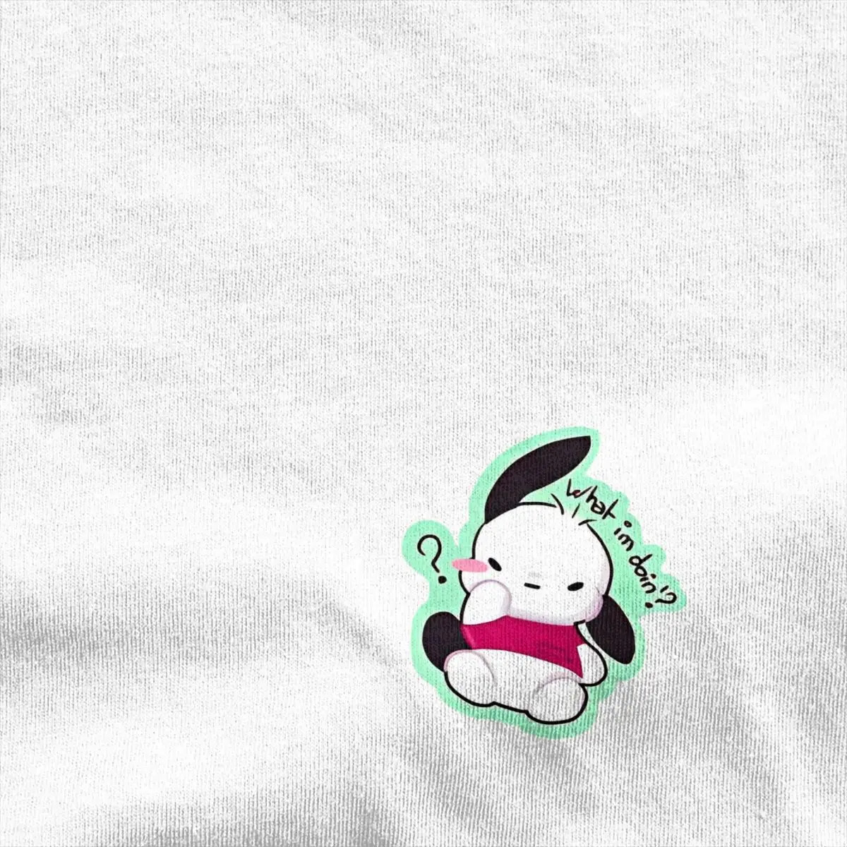 What I Am Doin Pochacco T Shirt Men Awesome 100 Cotton T Shirts Summer O-Neck Harajuku Tees Casual Oversize Tops