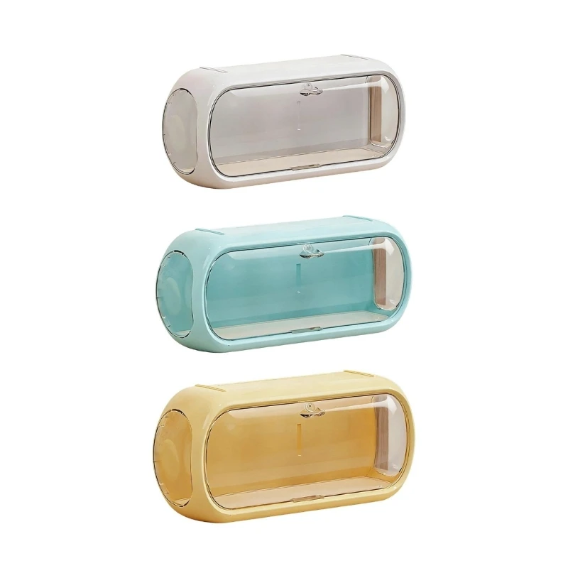 

G6KF Dustproof Floating Shelf For Figurines Craft Of PET Plastic And Sturdy ABS Construction Easy To Install On Any Wall