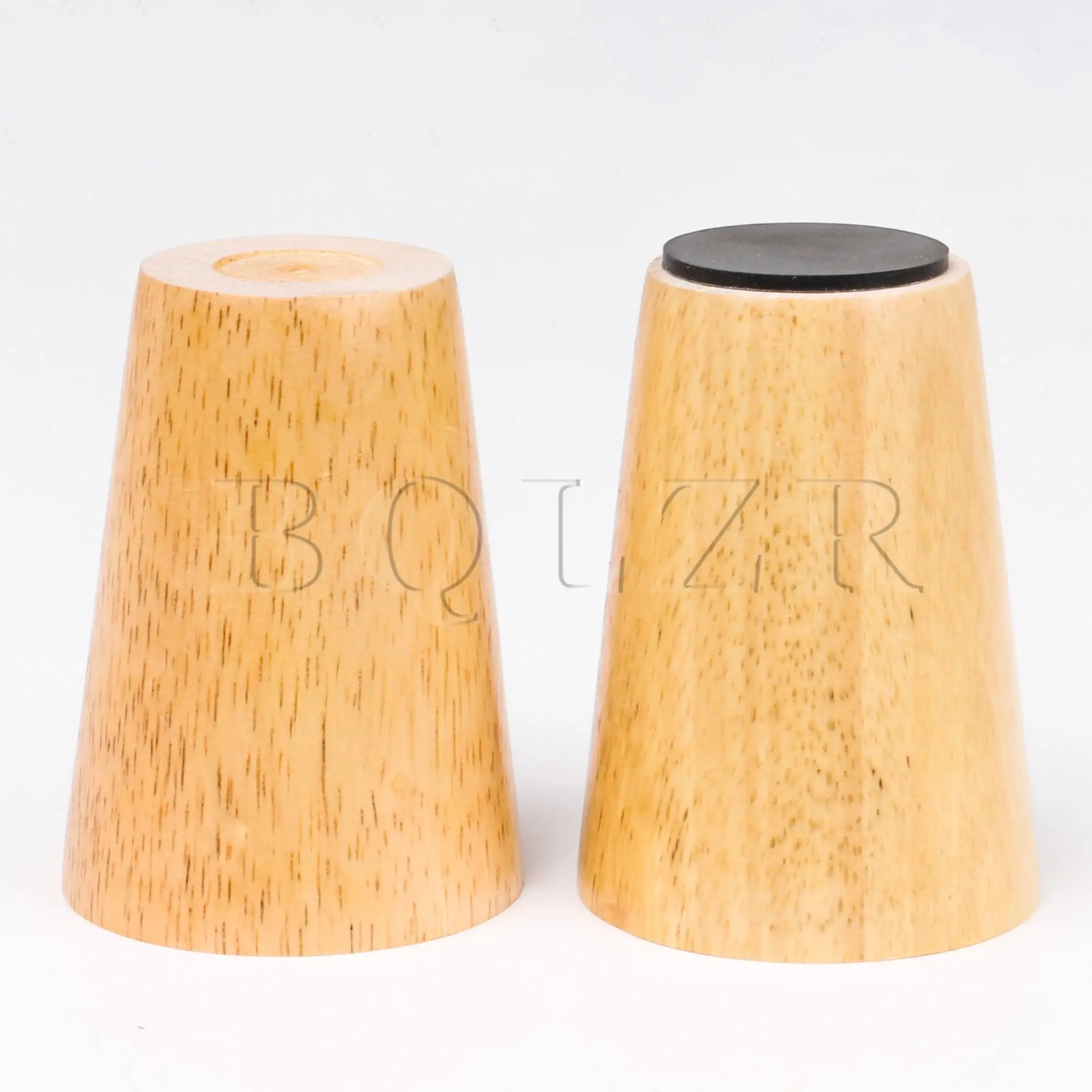 BQLZR 16Pcs Height 8cm Solid Wood Furniture Legs Protetor Sofa Bed Cabinet Table and Chair Replacement Feet Cone Shaped