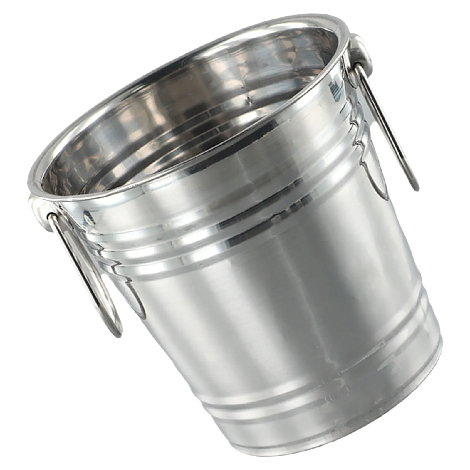 Wine Coolers Ice Bucket 1.5L Comfortable For Beach Picnics BBQ Ice Bucket Ice Chiller Portable Stainless Steel