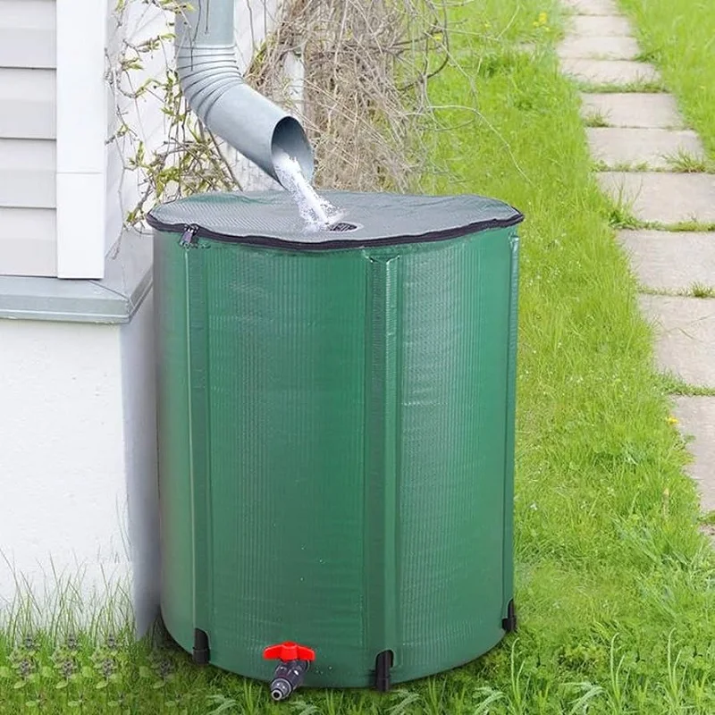 Automatic PVC Rain Water Butt Collection For Tank 750L 1000L Portable Collapsible Rainwater Storage Barrel Garden