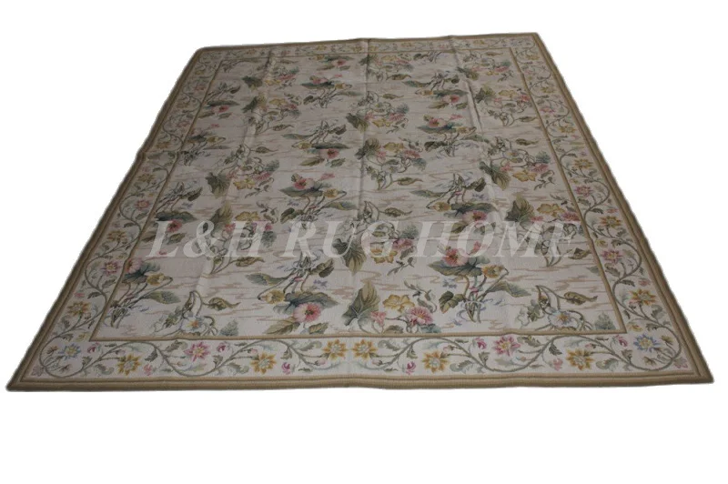 

Free shipping 7+10K 8'x10' needlepoint carpets hand knotted handmade rugs hand stitched rice stitched rugs