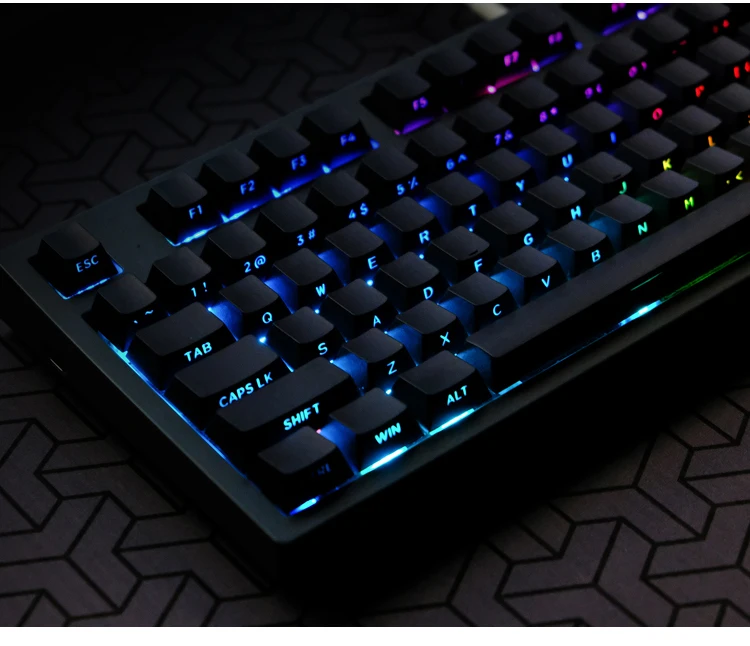 

130 Keys Black Side Backlit Keycaps OEM Profile PBT Keycap For MX Switch Mechanical Keyboard 61/104/68/87/98 ISO