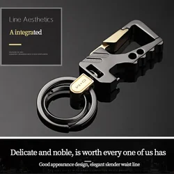 Multifunctional Men's key Chain Metal Waist Belt Clip Anti-lost Buckle Key ring Accessories Car keychain Bottle Opener Pendant