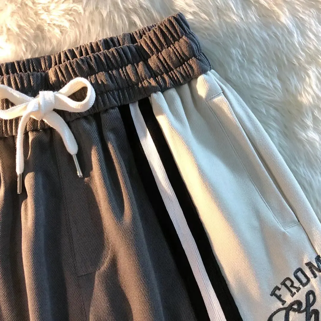 Embroidered basketball shorts vintage hiphop men casual shorts American trend high street couple sports pants college style 202
