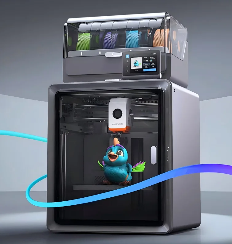 Multi-color 3D Printer with Native Four-color FDM High-speed Desktop-level 3d Stereo Printer for Home DIYines.