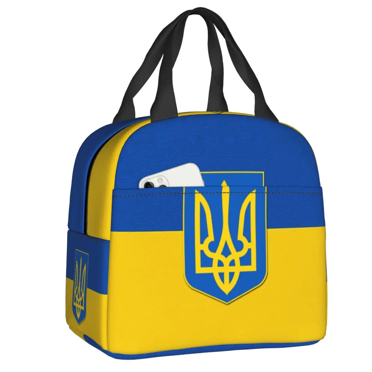 

Изолированная сумка для обеда с флагом Украины на заказ для женщин, герметичный украинский патриотический холодильник, термобокс для обеда, детский школьный короб