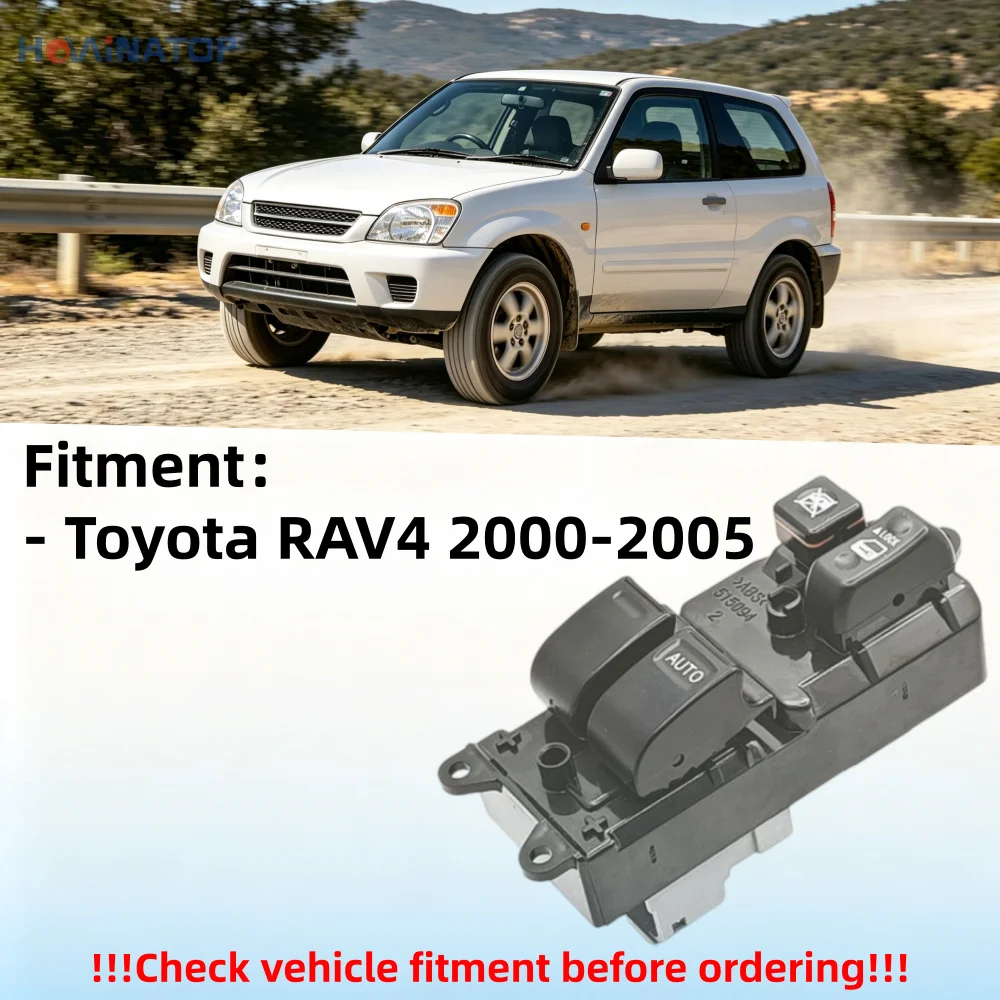 HOWINATOP 84820-42100 84820-42100-R 13Pin RHD Power Window Double Switch For Toyota RAV4 2001-2005 3Door OEM Replacement 6