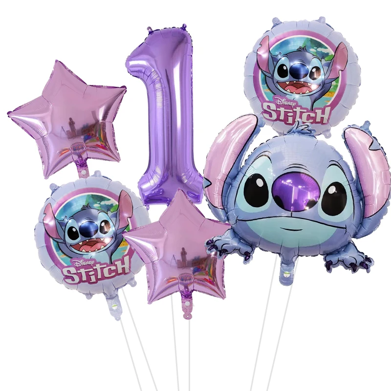 6pcs Disney Lilo & Stitch Party Balloons Stitch 32