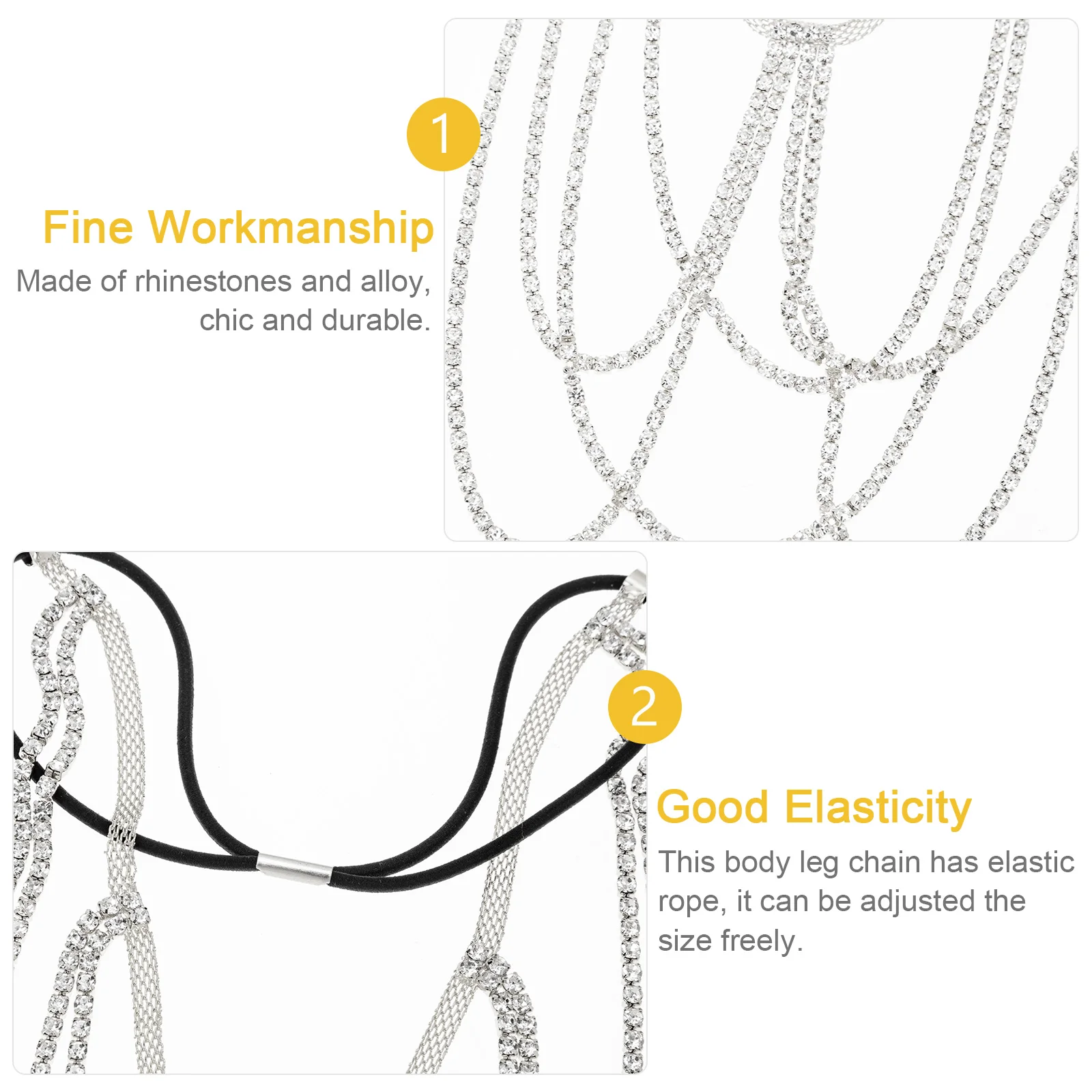 

Rhinestone Leg Body Jewelry for Leg Chain Jewelry For Women Women Adjustable Thigh Chain Bikini Accessories Beach Party Gifts