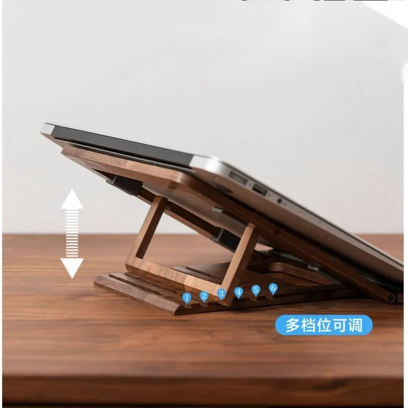 Folding Laptop Holder Desk Height Increase Computer Stand 6-speed Adjustment Notebook Table Hollowed Out Heat Dissipation Rack