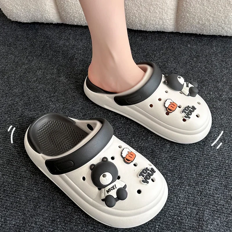 Summer Cartoon Cute Women Slippers Indoor Home Casual Soft Soled Slides Shoes Outdoor Comfortable Clogs Sandals