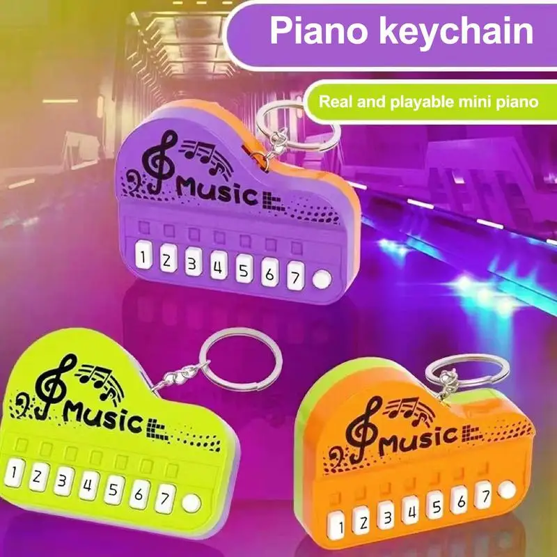 Piano Keychain Playable Bag Key Chain Glowing Bag Pendant Key Holder Creative Keychain Key Charm For Boys And Girls