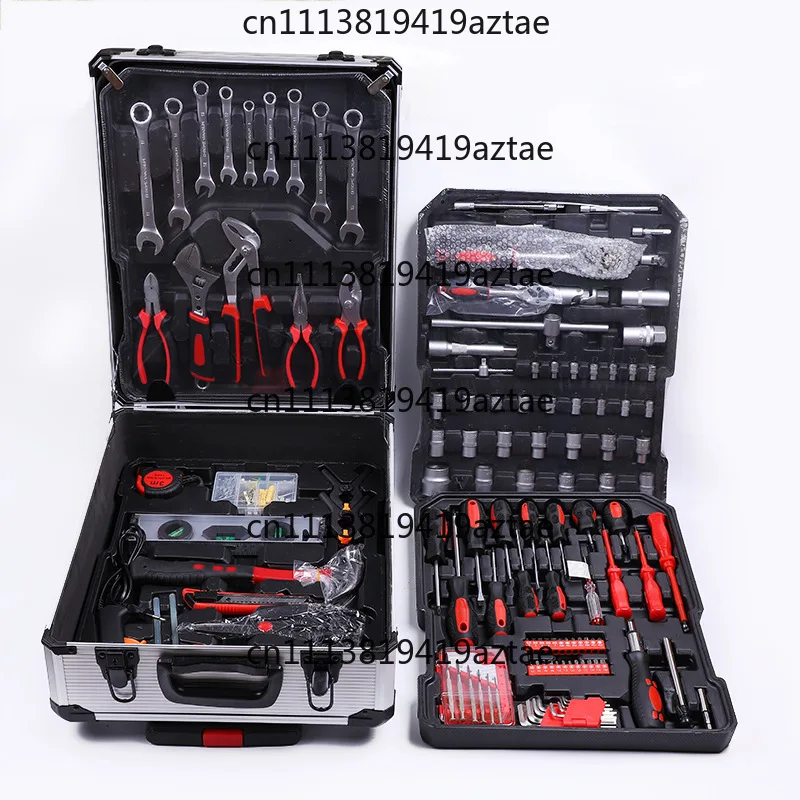 187pcs Hand Tools Home DIY OEM Flexible Head Rotator Ratchet Handle Wrench Socket Set Mechanical Tool With Tool Box Storage Case