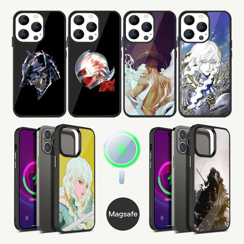 Comic Anime B-Berserk Phone Case For iPhone 16,15,14,13,12,11,Plus,Pro,Max Mini Magsafe Magnetic Wireless Charging