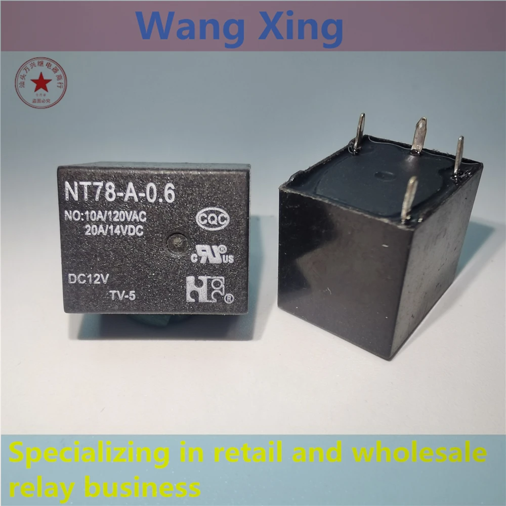 

NT78-A-0.6 DC12V DC24V Automobile DC Electromagnetic Power Relay 4 PINS