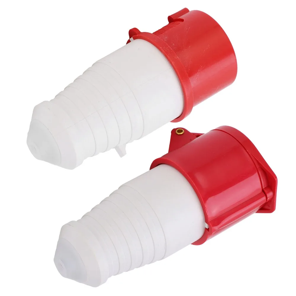 

1 комплект, 4-контактный промышленный разъем IP44, 380-415 В, 16 А, промышленная водонепроницаемая сверхмощная трехфазная вилка питания