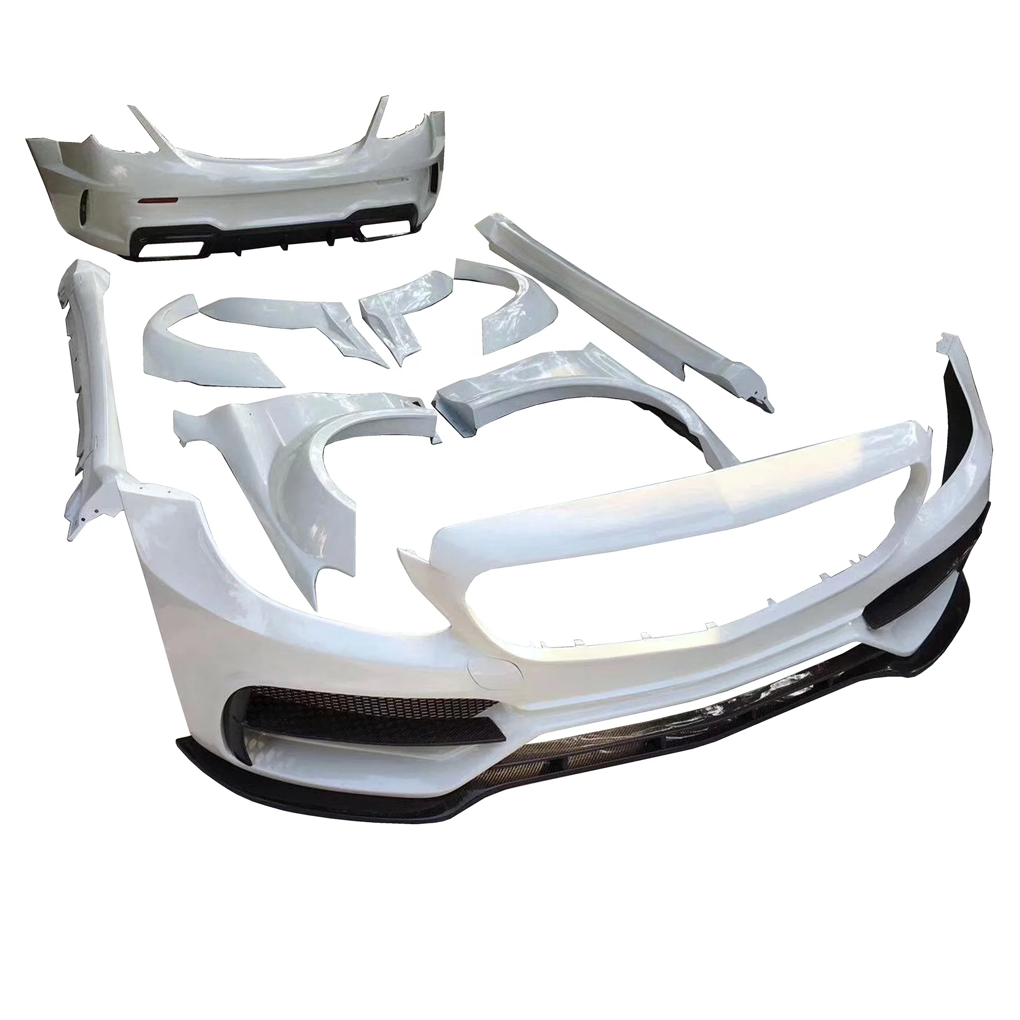 STLF 15-19 Wide Tuning Body Kit for W205 C Class 4 Door Tuning Body Kit W205 Retrofit Body Kit