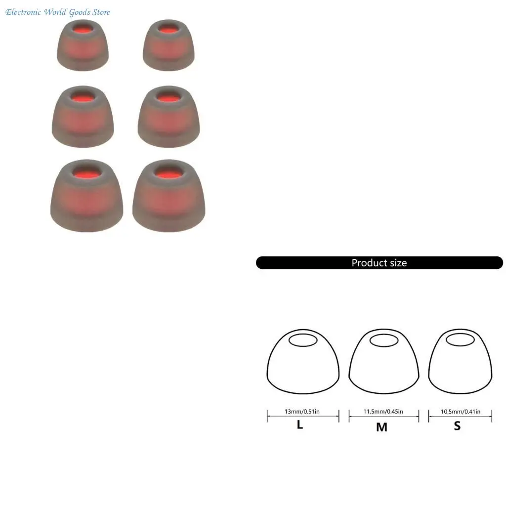 

A3PD Comfortable Silicone Replacement Eartips For T230NC, Live Pro+ Sports and Commuting, Easy to Clean and Swap