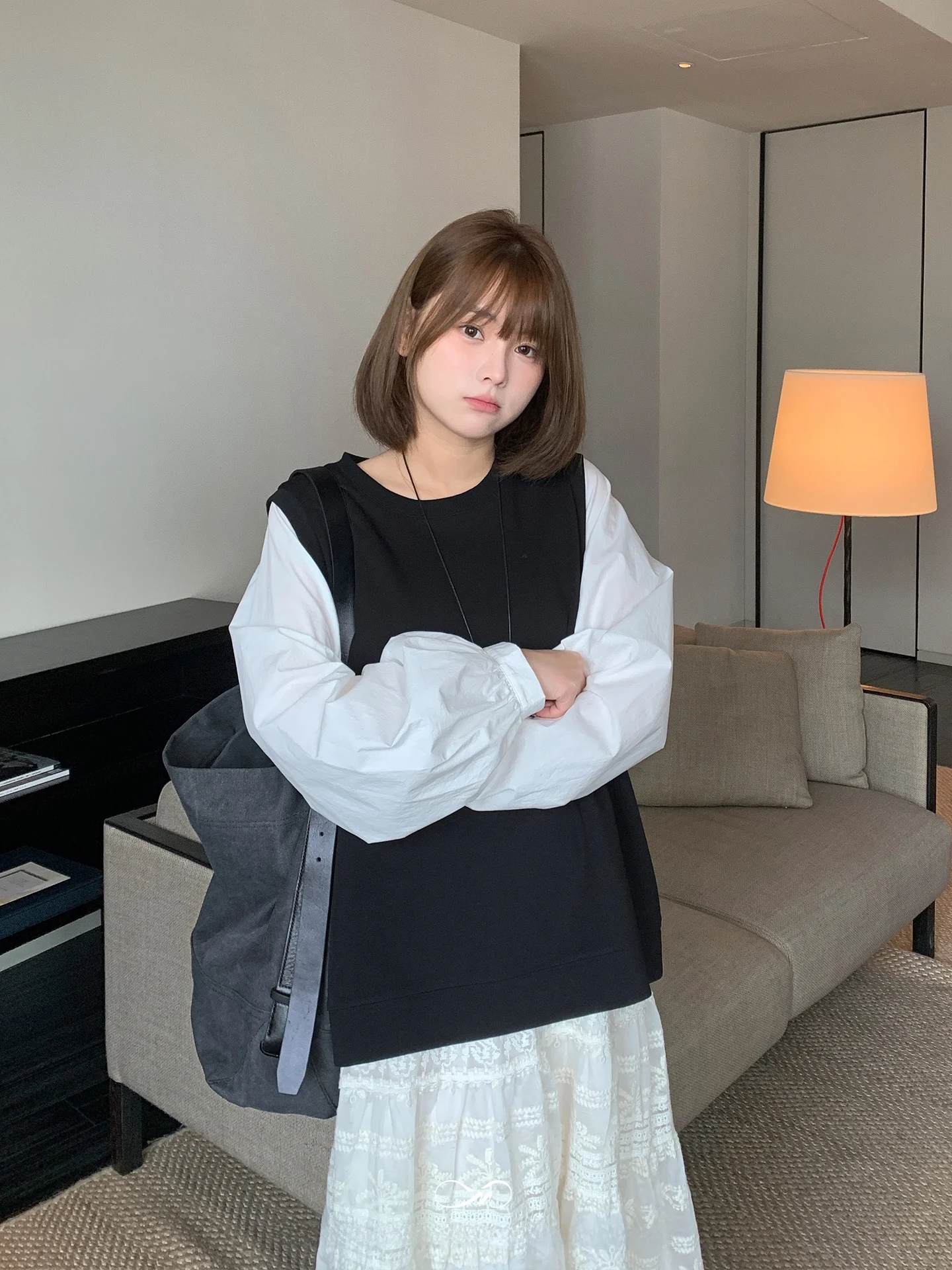 

Женская толстовка Maixi больших размеров с цветными вставками и рукавами-фонариками, свободного кроя, с длинными рукавами, осенняя, повседневная, модная, топ больших размеров