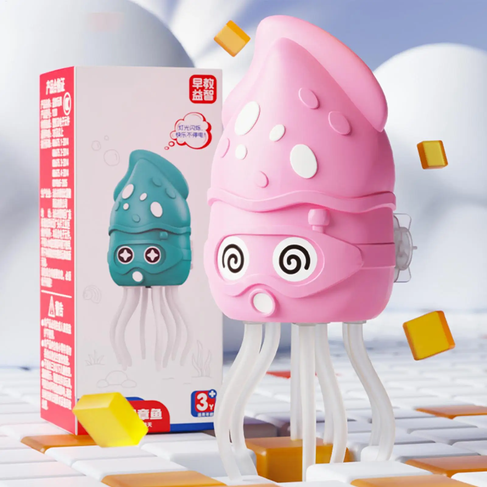 Dansspeelgoed Dansmuziek Inktvis Wobbelende robot met verlichting en muziek Leeractiviteiten voor kinderen 3 jaar Jongens Verjaardag