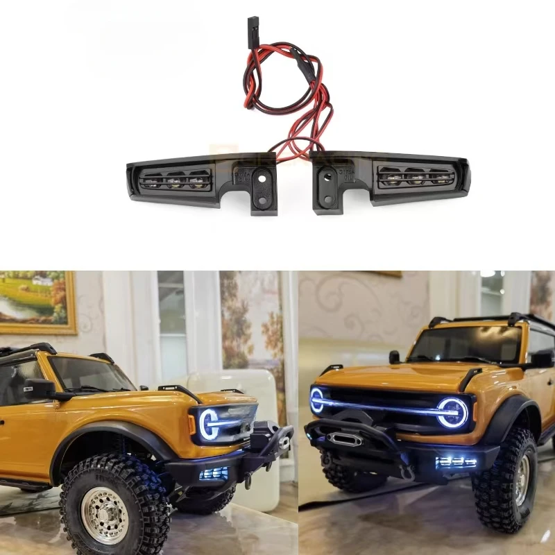 

LED High Brightness 6 Lamp Heads Front Bumper Fog Light Explosion-proof Bar Decoration 1/10 RC Crawler Car TRX4 New BRONCO Parts