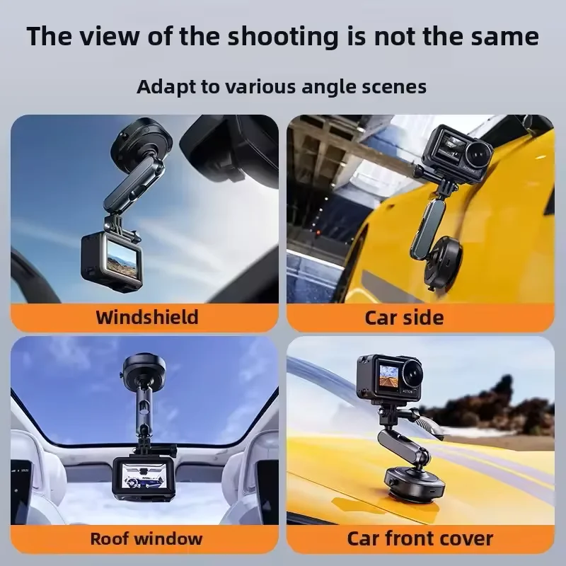 전기 진공 흡착식 차량 액션 카메라 마운트 |   360 °   조정 + 알루미늄 |   DJI/AKASO/GoPro/Insta360 시리즈와 호환 가능