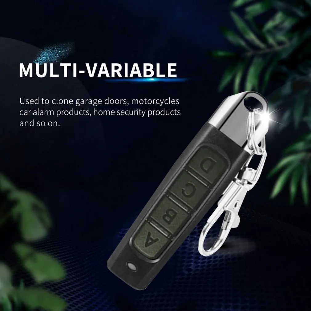 433MHZ Clone Fixed Learning Code Cloning Remotes Control Duplicator Clone 4 Buttons Garage Command Opener for Garage Door