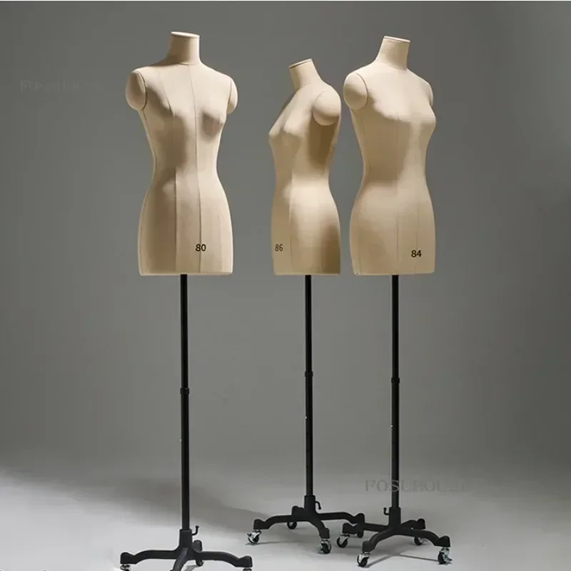 Professional Tailor Mannequins Sewing Female Model  Clothes Design, Bust Dress m Stands Metal Base Mannequin Can Pin i
