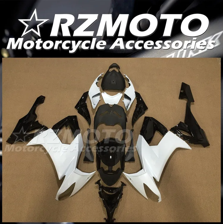 

4 подарка, новинка, полный комплект обтекателей из АБС-пластика, подходит для KAWASAKI ZX-10R ZX10R 2008 2009 2010 08 09 10, кузов черного и белого цвета на заказ