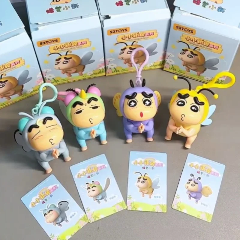 

52 игрушки карандаш Shinchan Wing серии слепая коробка Kawaii кулон игрушки кукла тянущийся брелок загадочная коробка настольные украшения подарок